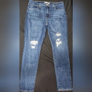 levis 721 high rise skinny Size 33 Destroy Jean's